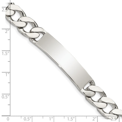 Sterling Silver 8.5inch Polished Engraveable Curb Link ID Bracelet