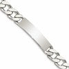 Sterling Silver 8.5inch Polished Engraveable Curb Link ID Bracelet