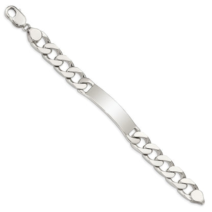 Sterling Silver 8.5inch Polished Engraveable Curb Link ID Bracelet
