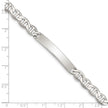 Sterling Silver Polished Engraveable Anchor Link ID Bracelet