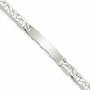 Sterling Silver 8inch Polished Engraveable Anchor Link ID Bracelet