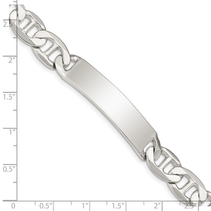 Sterling Silver 8.5inch Polished Engraveable Anchor Link ID Bracelet