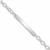 Sterling Silver Small Oval Rolo Link ID Bracelet