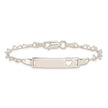 Sterling Silver Heart Baby ID Bracelet