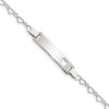 Sterling Silver Heart Baby ID Bracelet