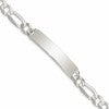 Sterling Silver Figaro Link ID Bracelet