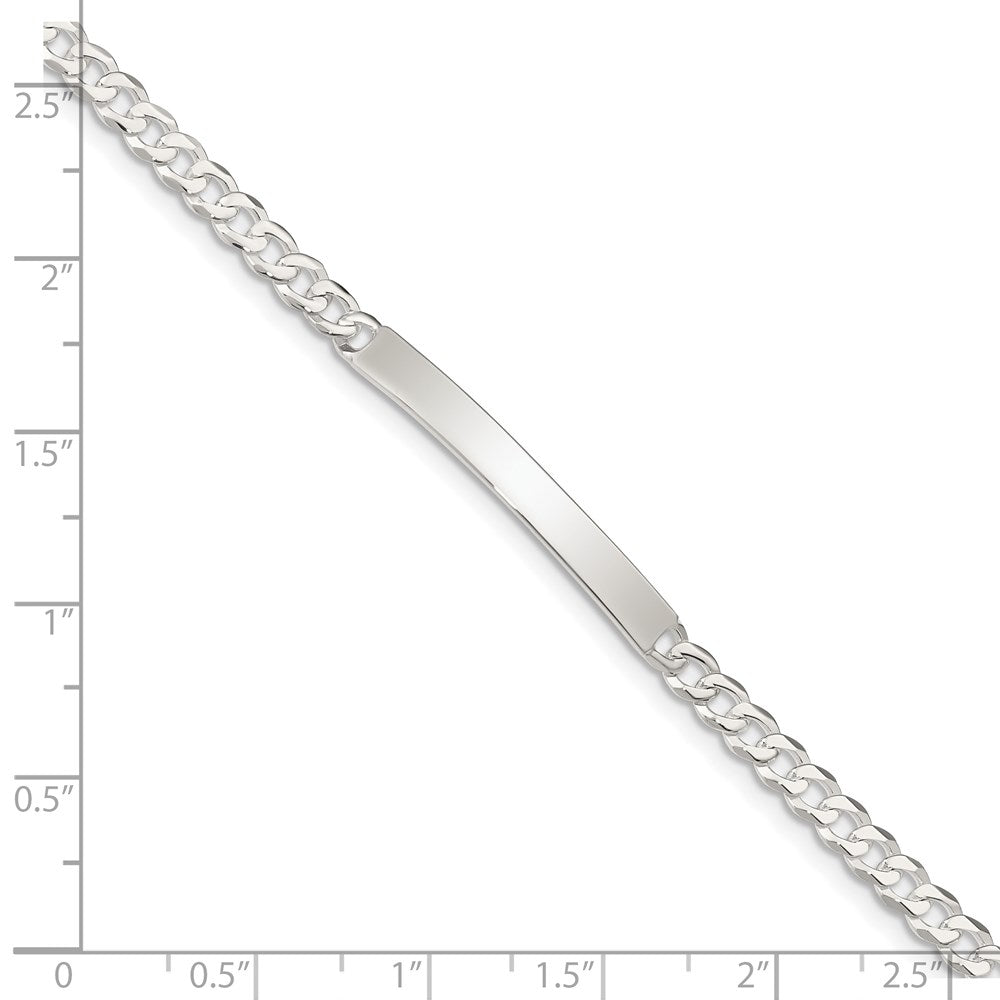 Sterling Silver Curb Link ID Bracelet