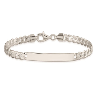 Sterling Silver Curb Link ID Bracelet