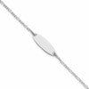 Sterling Silver Polished Childrens 6in ID Bracelet