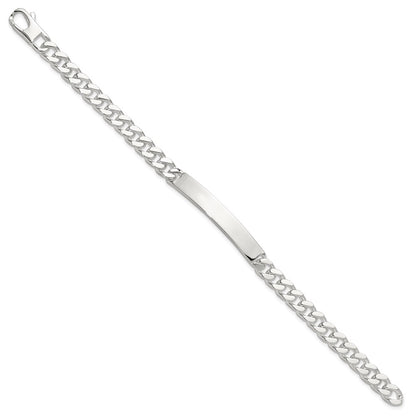 Sterling Silver 8in Curb ID Bracelet