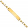 Sterling Silver Gold-tone 6.5 inch Hearts Children's ID Bracelet