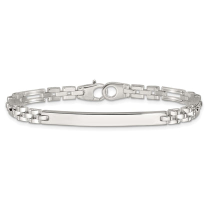 Sterling Silver Polished 4.7mm Fancy Link 7.5 inch ID Bracelet