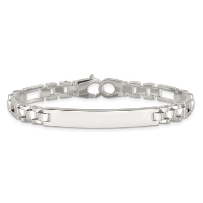 Sterling Silver Polished 6.5mm Fancy Link 7.75 inch ID Bracelet