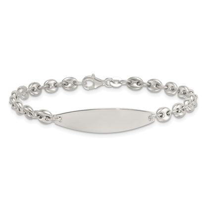 Sterling Silver Polished 5.0mm Mariner/Anchor Link 7.5 Inch ID Bracelet