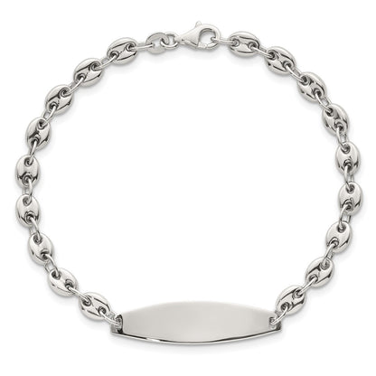 Sterling Silver Polished 5.0mm Mariner/Anchor Link 7.5 Inch ID Bracelet