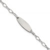 Sterling Silver Polished Fancy Link 5 inch with 1 inch Extension Childrens ID Bracelet