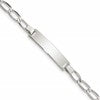 Sterling Silver 6inch Polished Engraveable Childrens ID Bracelet