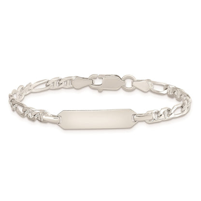 Sterling Silver Childrens ID Anchor 5in Plus 1in EXT Link Bracelet