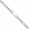 Sterling Silver Childrens ID Anchor 5in Plus 1in EXT Link Bracelet