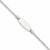 Sterling Silver Childrens 5in Plus 1in Ext ID Figaro Link Bracelet