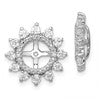 Sterling Silver Rhodium Diam. & White Topaz Earring Jacket