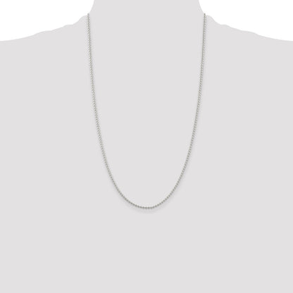 Sterling Silver 2mm Beaded Chain