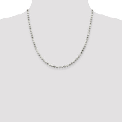 Sterling Silver 4mm Beaded Chain