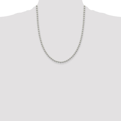 Sterling Silver 4mm Beaded Chain
