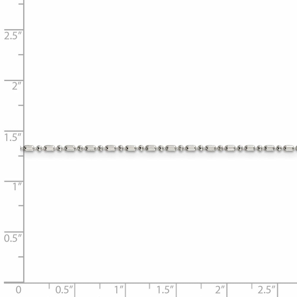 Sterling Silver 1.5mm Fancy Beaded Chain