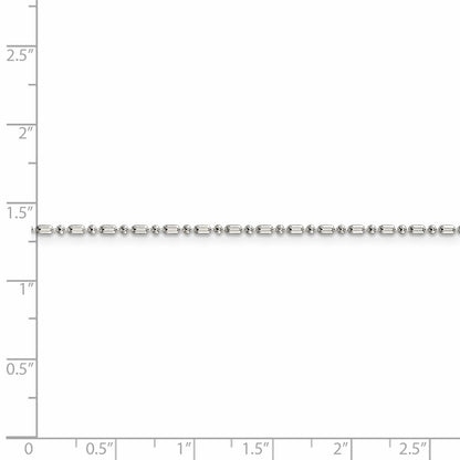 Sterling Silver 1.5mm Fancy Beaded Chain