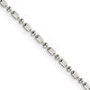 Sterling Silver 1.5mm Fancy Beaded Chain w/2in ext.
