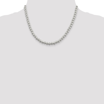 Sterling Silver 6.1mm Beads on Box Chain
