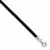 Sterling Silver Rhodium-plated 16inch Black Satin Cord Necklace