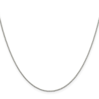 Sterling Silver 1.25mm Beaded Chain