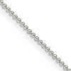 Sterling Silver 1.25mm Beaded Chain