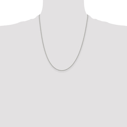 Sterling Silver 1.5mm Beaded Chain