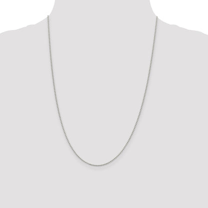Sterling Silver 1.5mm Beaded Chain