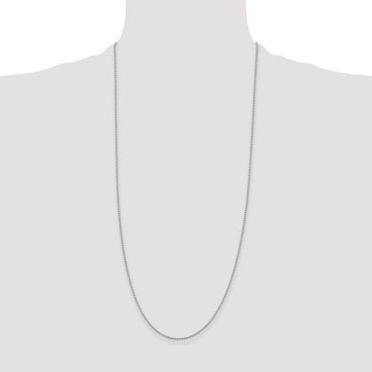 Sterling Silver 1.5mm Beaded Chain
