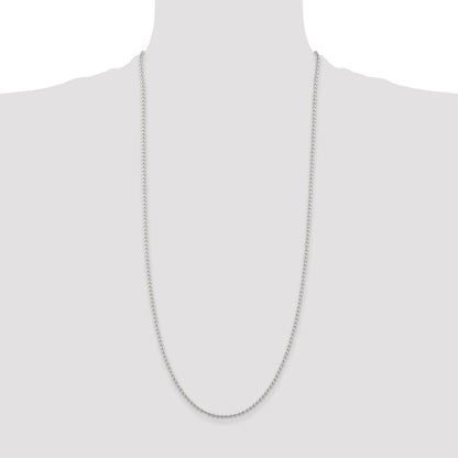 Sterling Silver 2.35mm Beaded Chain