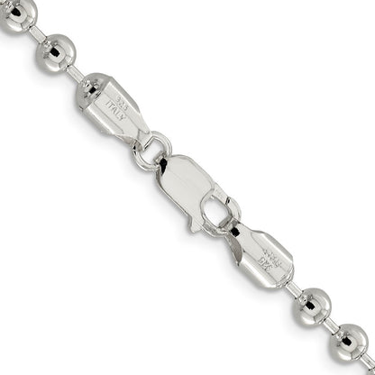Sterling Silver 5mm Beaded Chain