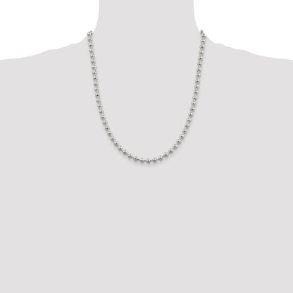 Sterling Silver 5mm Beaded Chain