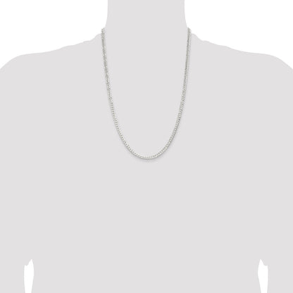 Sterling Silver 3.8mm Flat Curb Chain