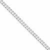 Sterling Silver Rhodium-plated 3.8mm Flat Curb Chain (100 inch Spool)