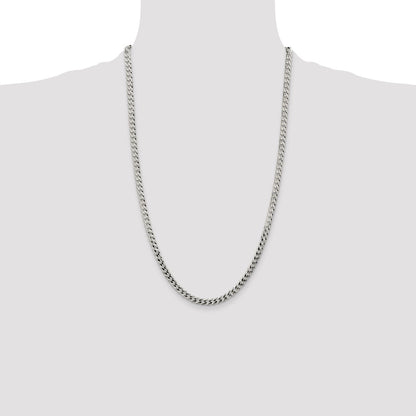 Sterling Silver 4.7mm Flat Curb Chain