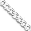 Sterling Silver Rhodium-plated 9.75mm Flat Curb Chain