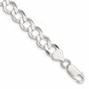 Sterling Silver 8.1mm Semi-solid Flat Curb Chain