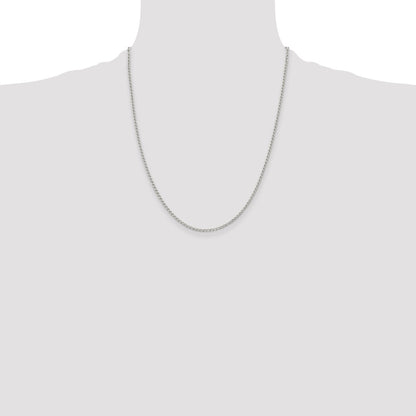 Sterling Silver 1.5mm Open Elongated Link Chain