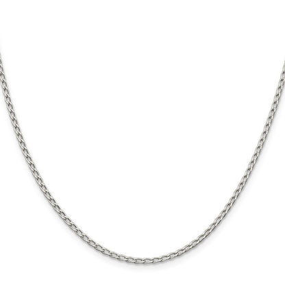Sterling Silver 2mm Open Elongated Link Chain
