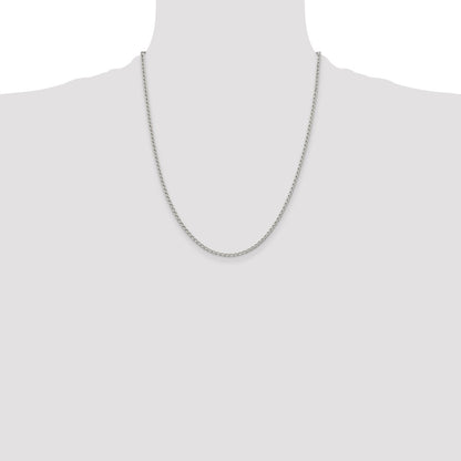 Sterling Silver 2mm Open Elongated Link Chain