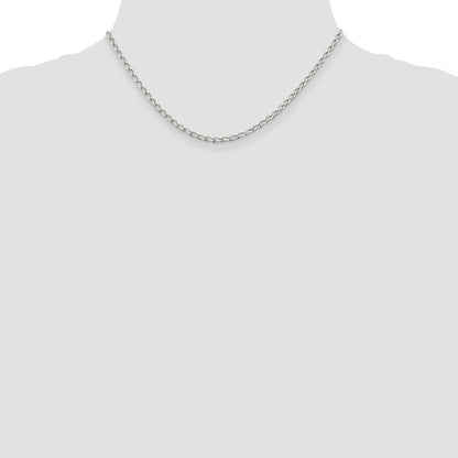 Sterling Silver 2.8mm Open Elongated Link Chain